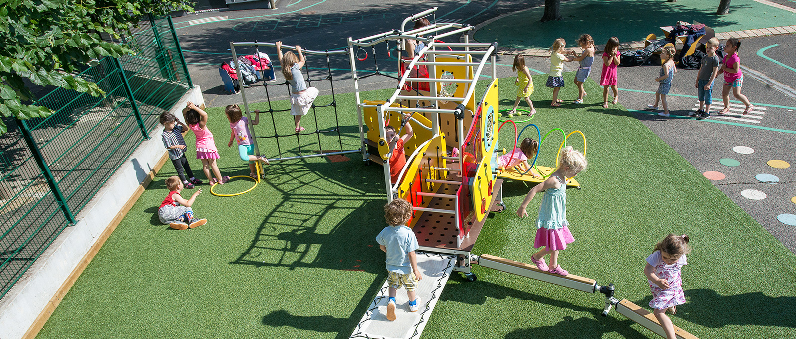 Aire de jeux pour enfants de 1 à 6 ans, Jeux extérieurs pour école